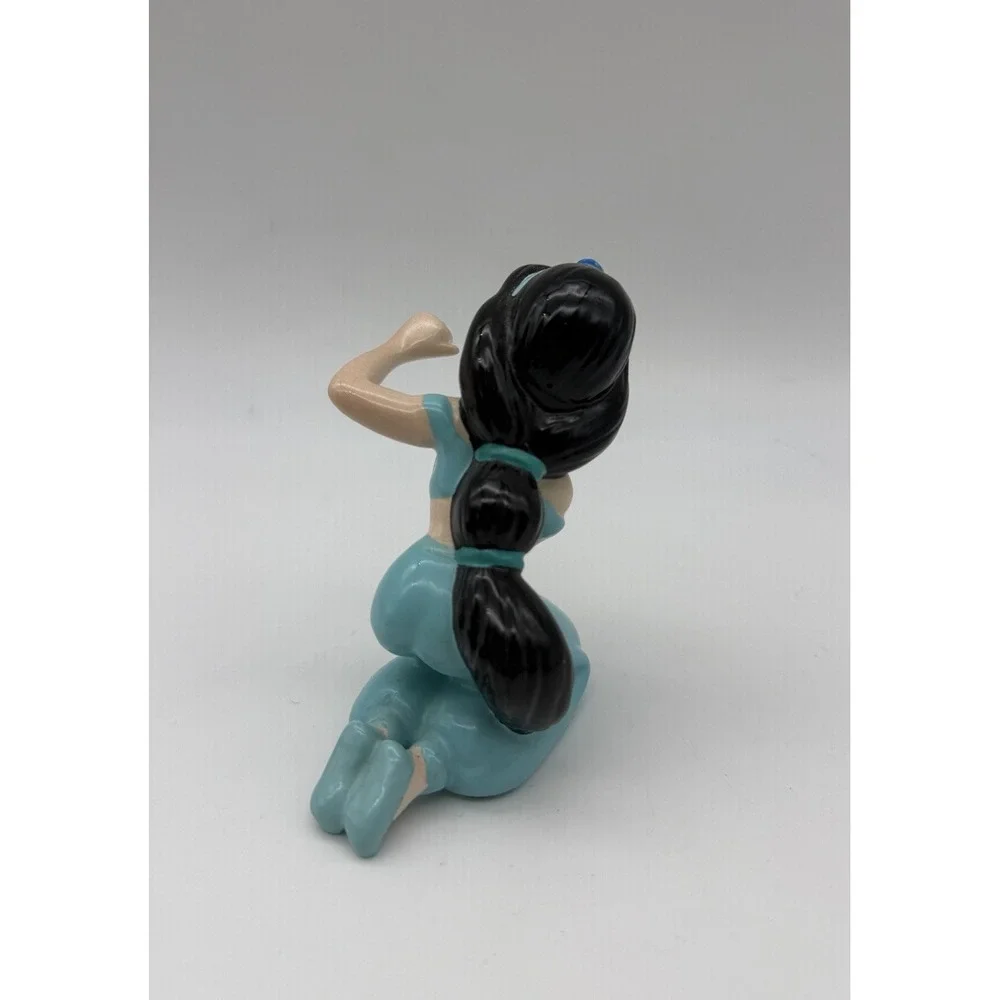 Walt Disney Company Jasmine and Rajah Porcelain Figurines Hand-Painted Malaysia